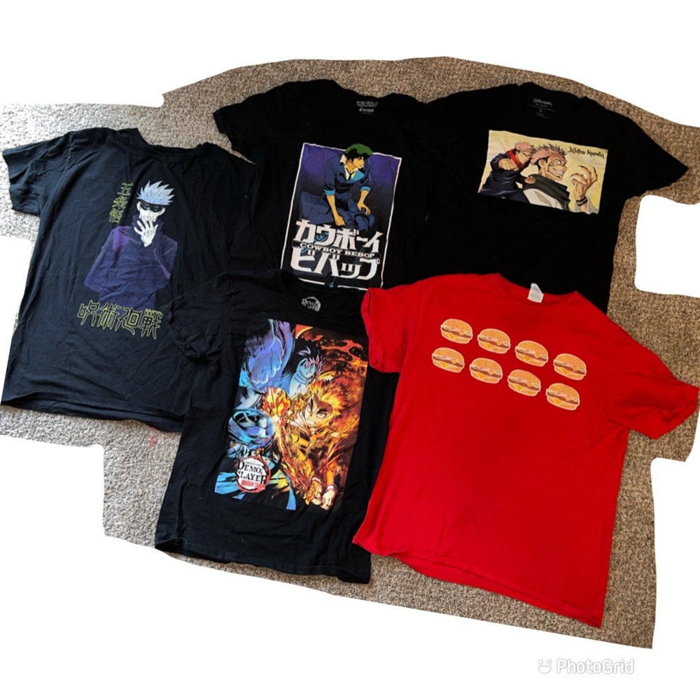 5 FOR $5 ANIME/MCDONALDS T-Shirt Bundle
